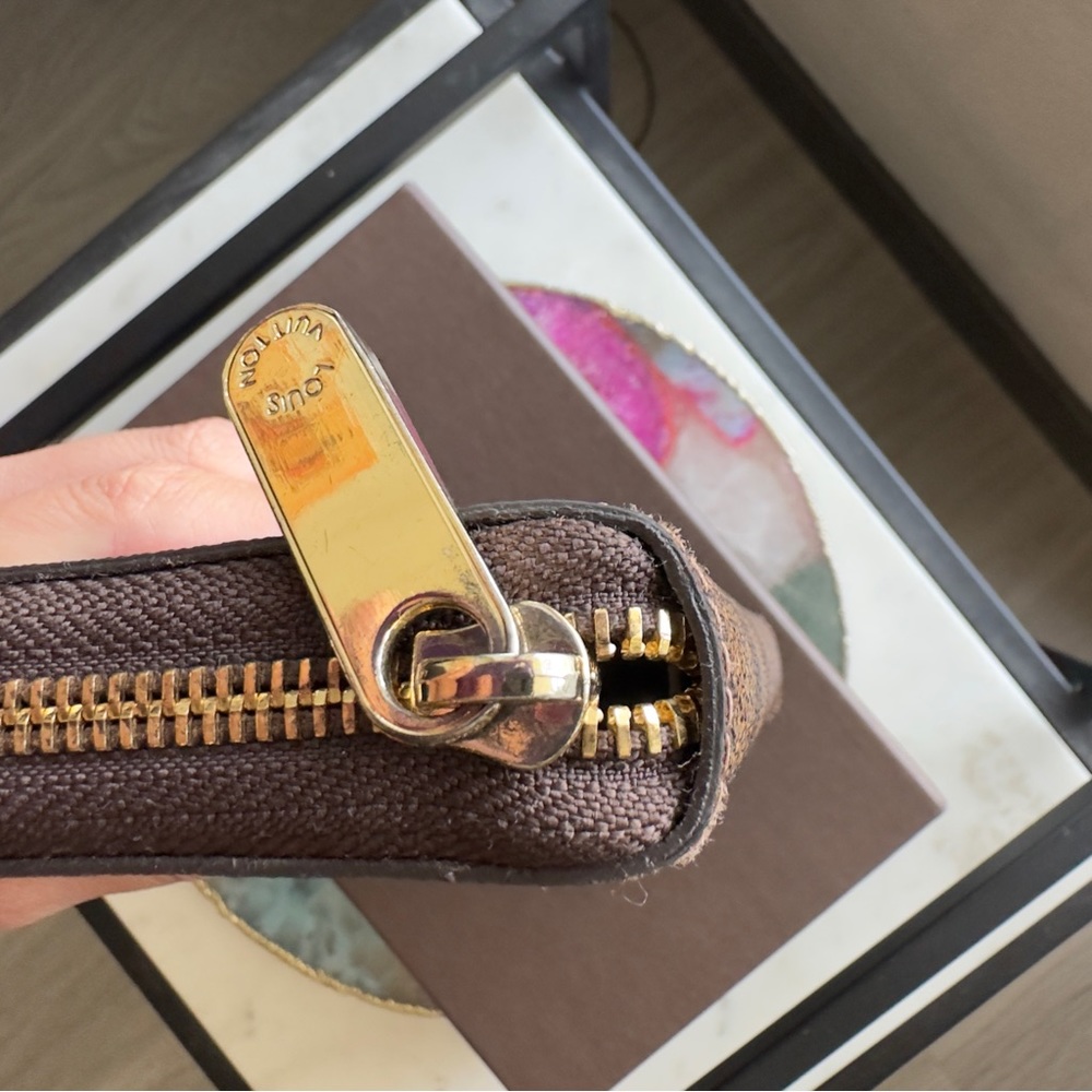 NEW Authentic Louis Vuitton Damier Ebene Brown Zippy Wallet - Picture 5 of 13